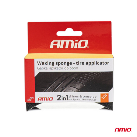 Gąbka aplikator do opon samochodowych 95x35x65 mm AMIO-02519