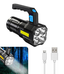 LATARKA AKUMULATOROWA LED COB SZPERACZ TAKTYCZNA WIELOFUNKCYJNA ŁADOWANIE USB RĄCZKA