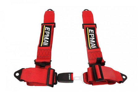 Pasy sportowe 4p 3" EPMAN Red