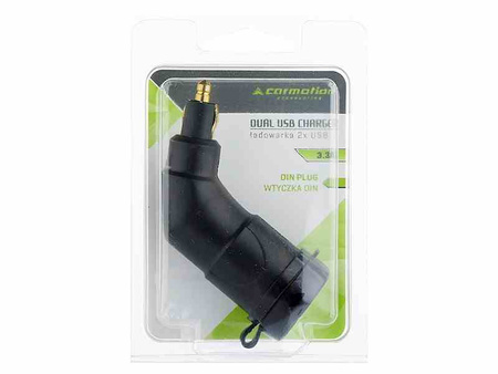 Ładowarka 2x USB 3.3A z wtyczką DIN