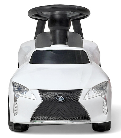 JEŹDZIK PCHACZ POJAZD BIAŁY PODNÓŻEK PEDAŁ GAZU DŹWIĘKI UCHWYT NA BATERIE DO ZABAWY JAZDY DLA DZIECI