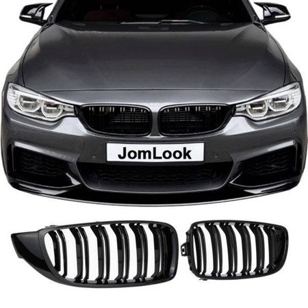 GRILL NERKI BMW F32 F33 F36 DUAL SLAT GLOSS BLACK