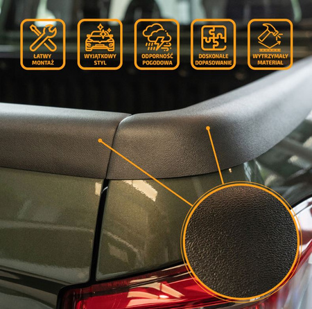 Osłony na rant paki krawędź burty do FORD RANGER III 2011-2023 CREW CAB