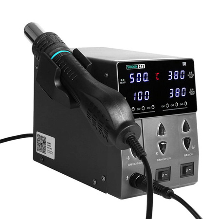 Stacja lutownicza SUGON 212 Hot Air + Lutownica kolbowa T12