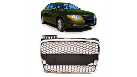 Grill sportowy Chrome & Gloss Black AUDI A4 B7 2004-2008