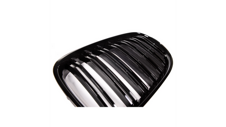 Grill sportowy podwójne żeberka Gloss Black BMW 7 F01 F02 F03 F04 2008-2012