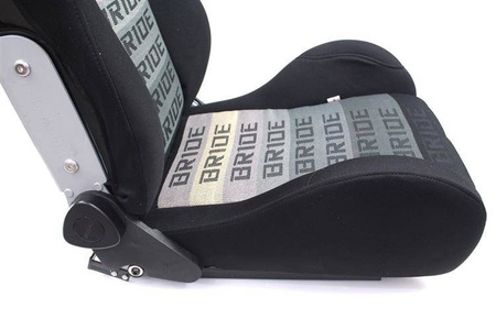 Fotel sportowy CUGA Welur Bride Black Grey