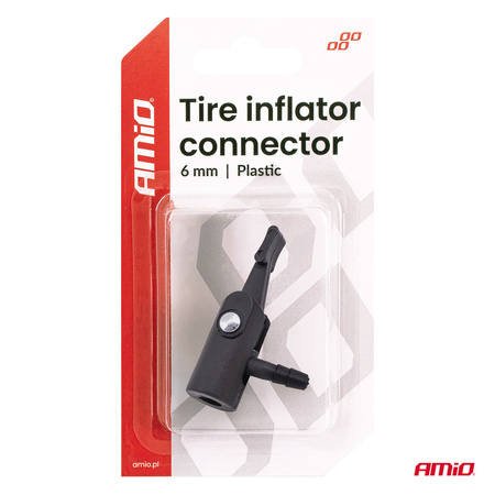 Adapter kompresora plastikowy 6mm AMIO-04501