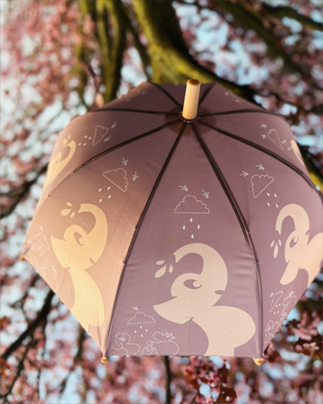 Parasol przeciwdeszczowy FOLLOW the duck - Blush rose