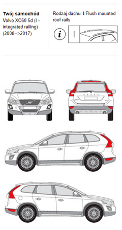 Bagażnik dachowy CRUZ AIRO FUSE Volvo XC60