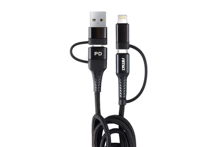 Kabel USB USB-C 3w1 iphone Lightning USB USB-C 1m UC-15 AMIO-02547