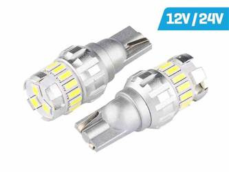 Żarówka VISION W5W (T10) 12/24V 15x 3014 + 3x 3030 SMD LED, nonpolar, CANBUS, biała, 2 szt.