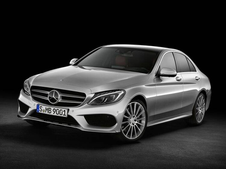Mercedes klasa C W205 Osłony na słupki drzwi Karbon