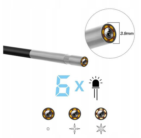 Kamera inspekcyjna endoskop 10M 6LED full hd