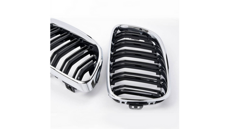 Grill sportowy podwójne żeberka Chrome & Black BMW 2 F22 F23 2013-2021