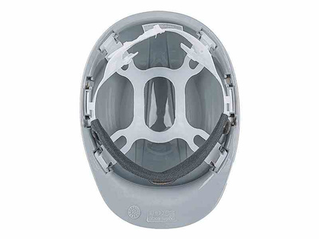 Kask ochronny HDPE, regulowany 53-63 cm, szary