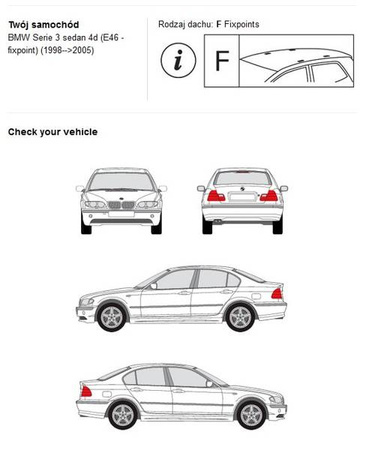 Bagażnik dachowy Airo Fix Dark BMW E46 sedan coupe