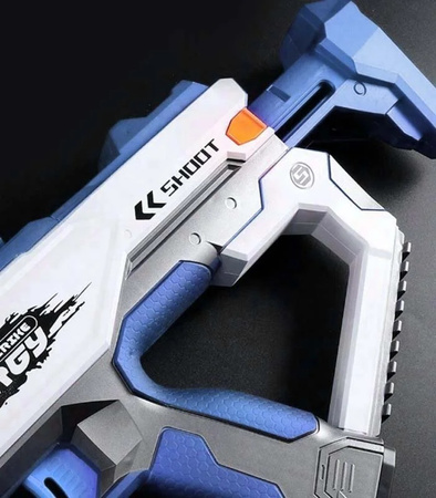 PISTOLET NA KULKI ŻELOWE NIEBIESKI WYRZUTNIA KARABIN AUTOMATYCZNY AKUMULATOROWY OKULARY POJEMNIK KULKI ŻELOWE 10000 SZT. DLA DZIECI DO ZABAWY