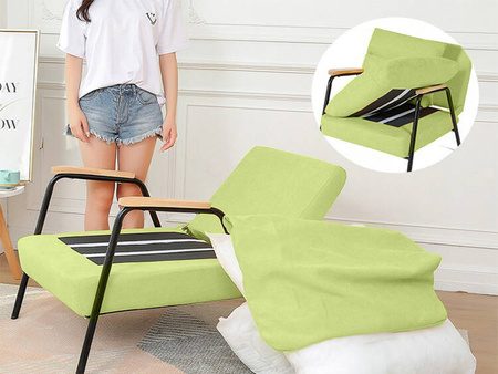 FOTEL Z PODNÓŻKIEM OSLO ROZKŁADANY REGULOWANY LEŻANKA Z PODUSZKAMI