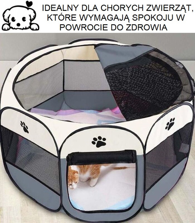 KOJEC DLA PSA KOTA ROZMIAR S SKŁADANY PRZENOŚNY LEGOWISKO KLATKA ZAGRODA