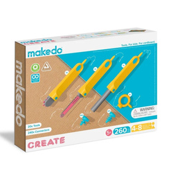 Zestaw narzędzi do konstruowania DIY Makedo - Create 260 el.