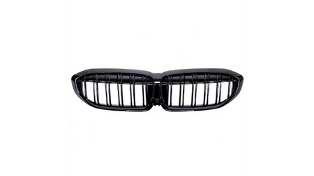 Grill sportowy podwójne żeberka Gloss Black  BMW 3 (G20) Sedan (G21) Touring przed liftem 2019-2022