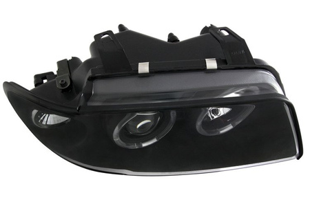 Lampy przednie reflektory A4 B5 BLACK SOCZEWKI + RINGI