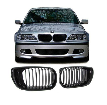 GRILL NERKI BMW E46 01-05 LCI S/T GLOSSY BLACK