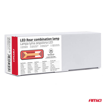 Lampa tylna zespolona LED RCL-09-L dynamiczna lewa AMIO-03575