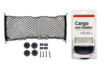 Siatka do mocowania bagażu z kieszenią i uchwytami 100x40 cm AMIO-02148