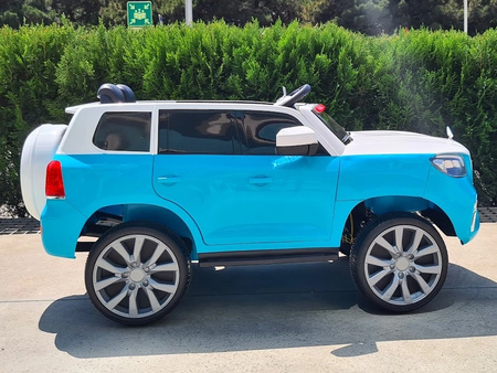 AUTO NA AKUMULATOR SUV POLICYJNE NIEBIESKIE MP3 USB BUJAK MUZYKA PILOT OTWIERANE DRZWI ŚWIATŁA LED DO ZABAWY DLA DZIECI