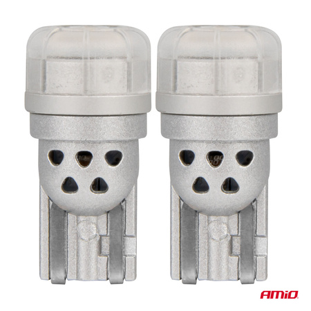 Żarówki LED 360 Pure Light Series STANDARD T10 W5W 3x3020 SMD White 12V 24V AMIO-03725