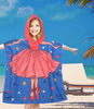 PONCZO PLAŻOWE DLA DZIECI Z KAPTUREM 60 X 90 CM RĘCZNIK KĄPIELOWY BASENOWY PLAŻOWY Z MIKROFIBRY