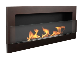 Biokominek wiszący z szybą 900x400 brąz
