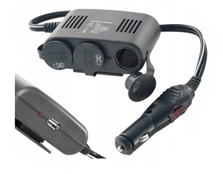 Rozgałęziacz Zapalniczki Premium 3 In 1 + Usb Zam.