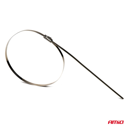 Opaski zaciskowe metalowe ze stali nierdzewnej 4.6x350mm 100 szt. AMIO-04324