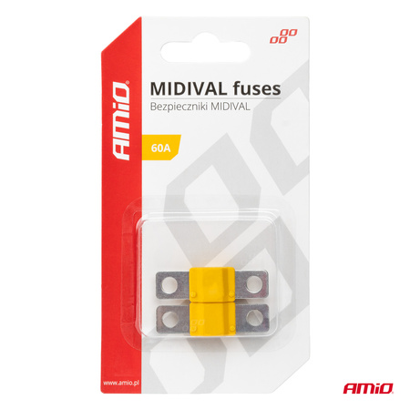 Bezpieczniki samochodowe MIDIVAL MTA 2 szt. 60A AMIO-03476