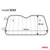 Osłona na szybę 150x80cm przeciwsłoneczna przeciwszronowa AMIO-01533