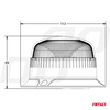 Lampa ostrzegawcza błyskowa mini kogut 18 LED magnes R65 R10 12V 24V W21ml AMIO-02924