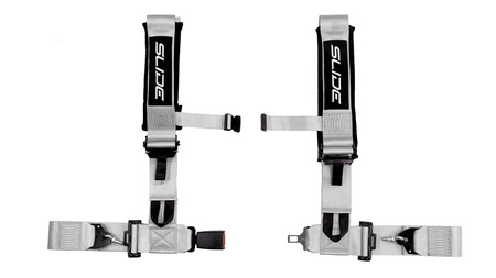 Pasy sportowe Slide V2 Srebrne 4P 3" E4