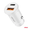 Ładowarka samochodowa USB-A + USB-C 20W AMIO-03877