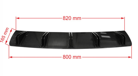 Uniwersalny dyfuzor tylnego zderzaka Black Carbon look