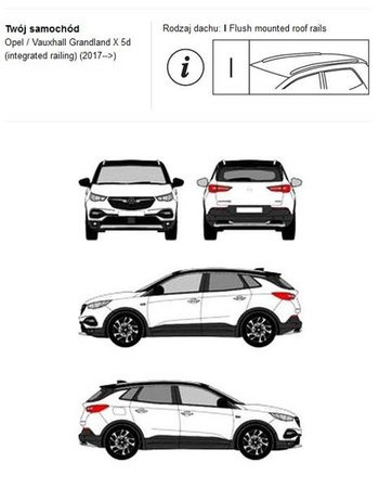 Bagażnik dachowy CRUZ AIRO FUSE Opel Grandland X