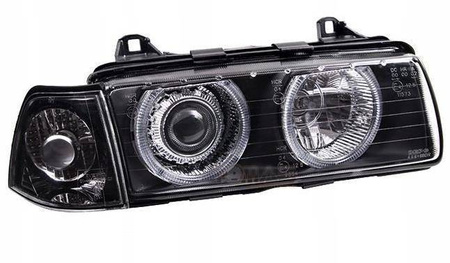 Reflektory przednie BMW E36 BLACK Coupe / Cabrio