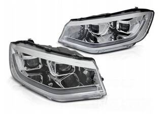 Lampy reflektory led chrome drl do VW Caddy 20-
