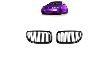 Grill sportowy podwójne żeberka Gloss Black BMW 3 E90 E91 Facelift 2008-2011