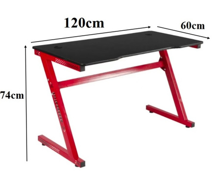 BIURKO GAMINGOWE KOMPUTEROWE STÓŁ DLA GRACZA 120CM