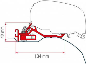 Adapter do markizy F80s Kit Ducato/Jumper/Boxer (H2 - L4) - >2006 - Fiamma