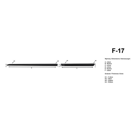 Opel CORSA F listwy boczne