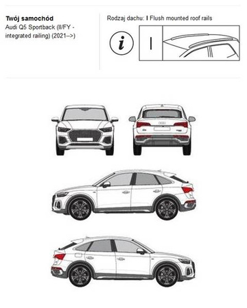 Bagażnik dachowy CRUZ AIRO FIX DARK Audi Q5 Sportback 21